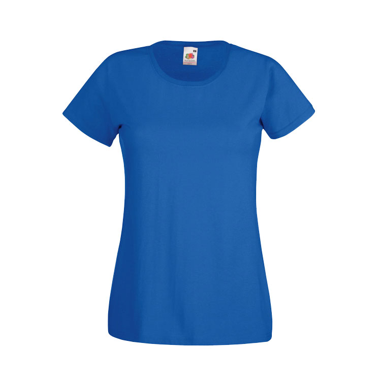 Голубая женская футболка для печати